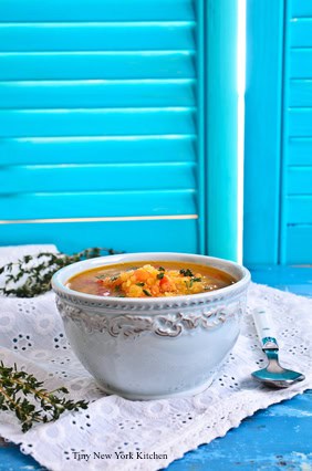 Red Lentil Sausage Soup