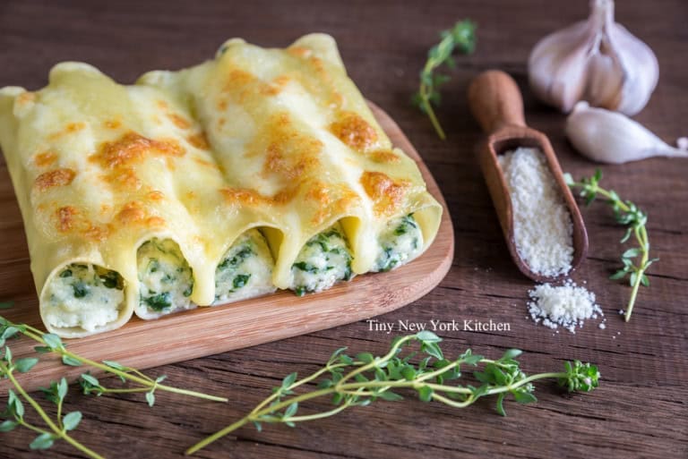 Cheese & Spinach Stuffed Cannelloni Tiny New York Kitchen