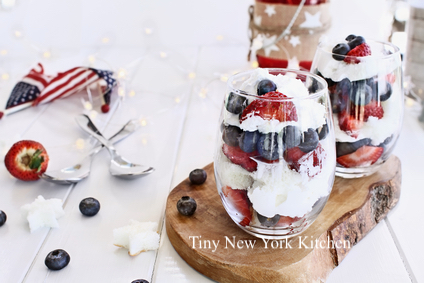 Red, White & Blue Individual Berry Trifles