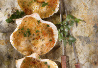 Baked Scallops Au Gratin