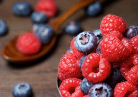 Blueberry Raspberry Pudding Cake
