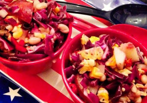 Cabbage, White Bean & Nectarine Salad