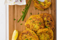 Cauliflower curry pancakes