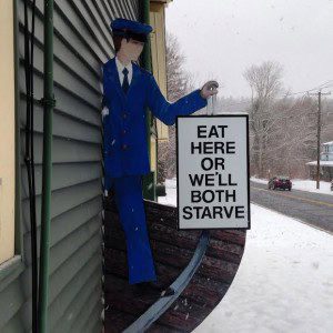 Eat Here Or We'll Both Starve