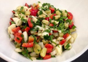 Fava Bean & Red Pepper Salad