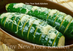 Garlic Parmesan Hasselback Zucchini