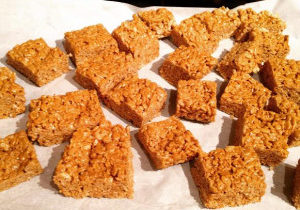 Holiday Gingerbread Rice Krispy Treats