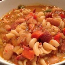 Ham Bean & Pasta Soup