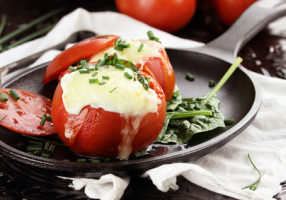 Lamb Stuffed Tomatoes