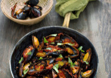 Mussels With Tomato & Chorizo Broth