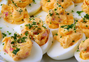 Pancetta Deviled Eggs
