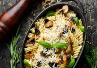 Pasta With Mushrooms & Sausage