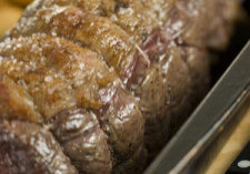 Roast Topside of British Beef in a Tray with Roast Potatoes