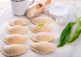 Potato Cheddar & Basil Pierogies 
