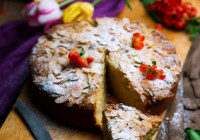Rhubarb Almond Cake