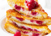Ricotta & Raspberry Stuffed French Toast