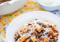 Sausage & Mushroom Baked Ziti With Vodka Sauce