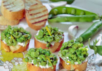 Spring Pea & Goat Cheese Crostini copy