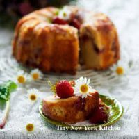 Strawberry Peaches & Cream Cake