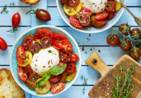 Sliced Heirloom Tomatoes And Mozzarella